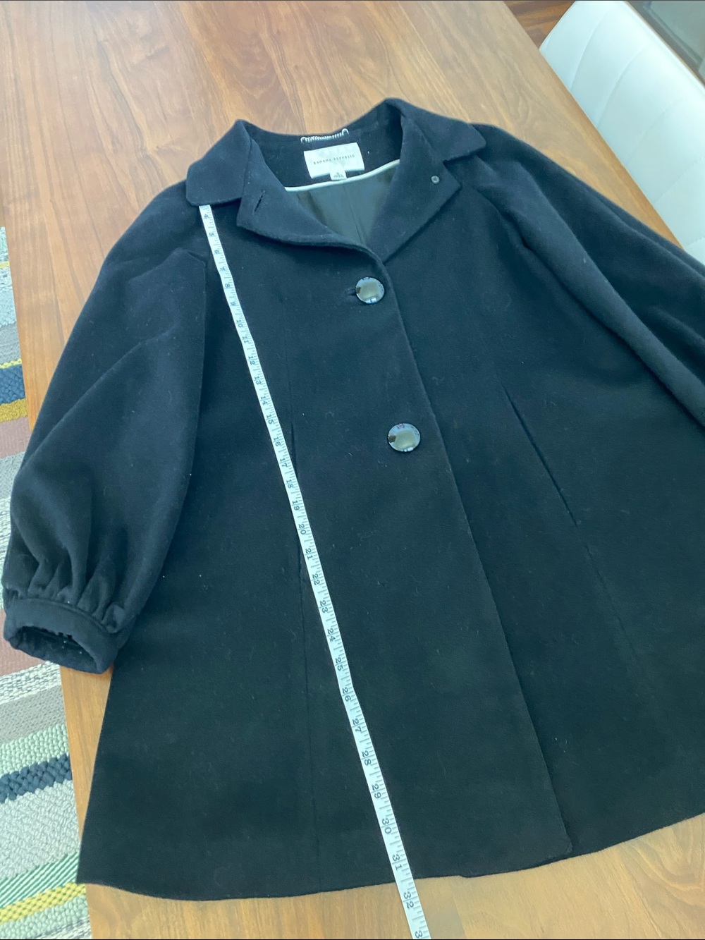 Banana Republic Wool Blend Coat Size Small - Picture 7 of 9